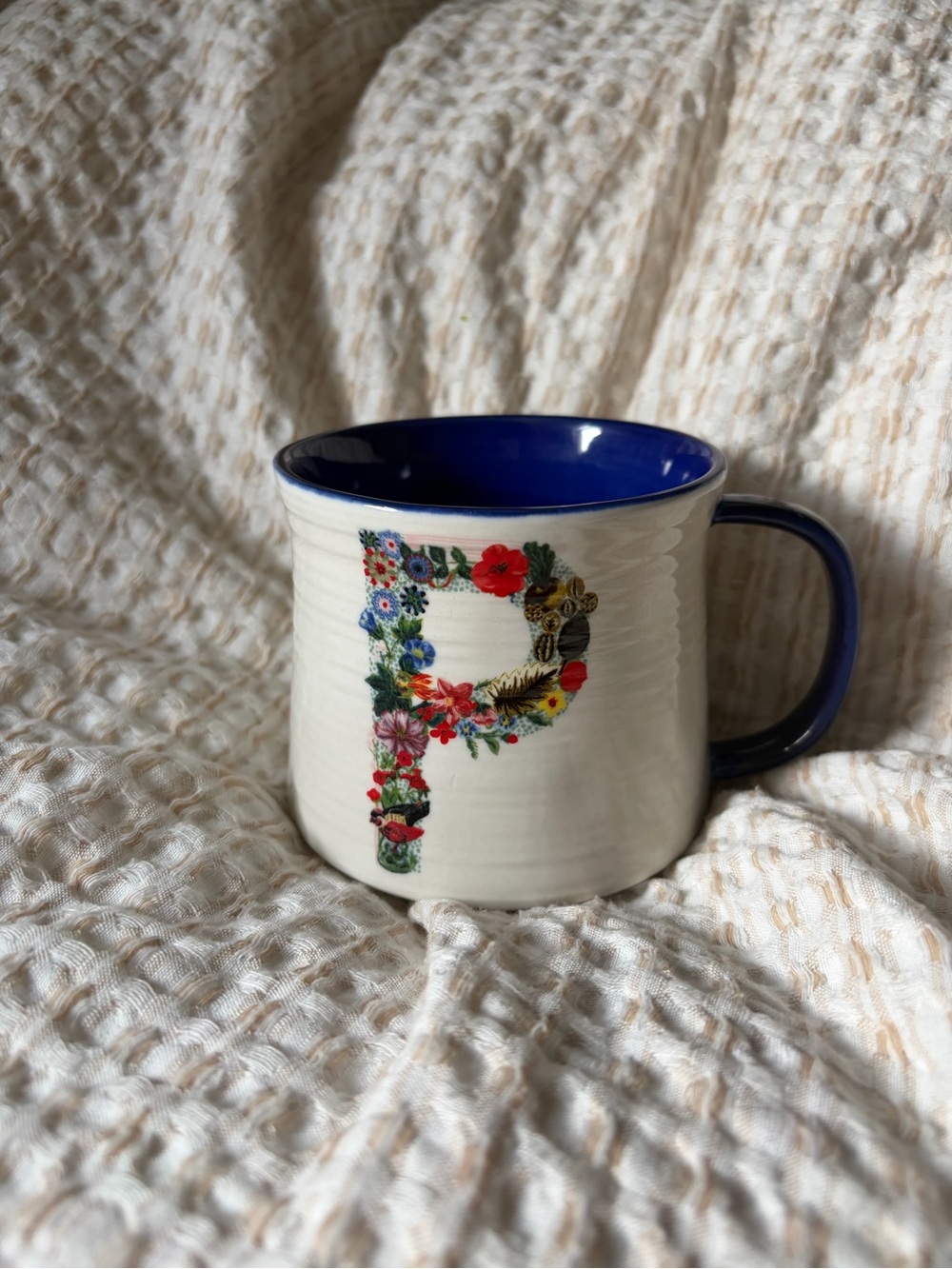 Natalie Lété Anthropologie Bouquet Monogram P Mug